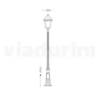 222 cm hoge buitenlamp in glas en gegoten aluminium - Alchemist Viadurini