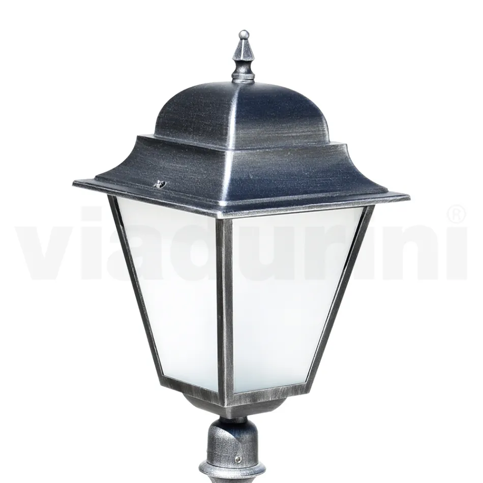 85 cm hoge buitenlamp in glas en gegoten aluminium - Alchemist Viadurini