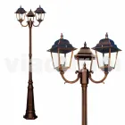 Klassieke drielicht buitenlamp gemaakt in Italië, Aquilina Viadurini