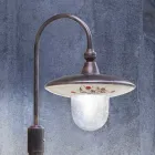 Buitenlantaarnpaal in zwart aluminium en handgeschilderde bloemen - Latina Viadurini