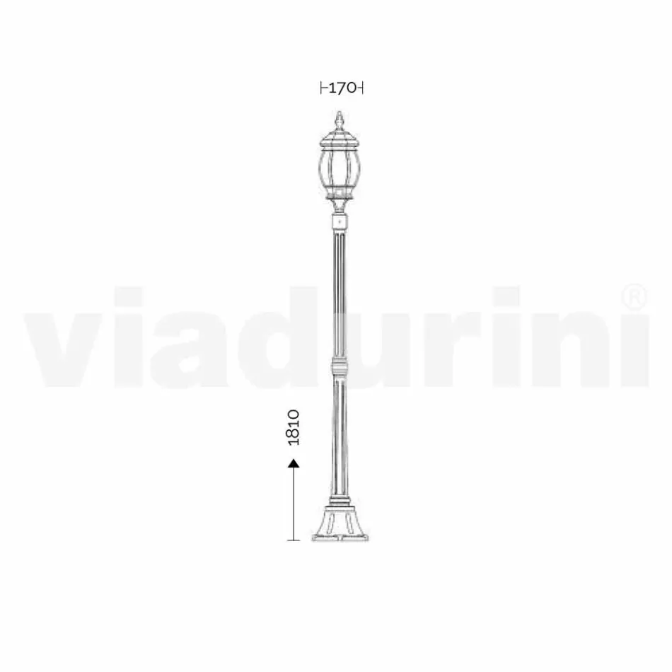 Buitenlamp in gegoten aluminium vervaardigd in Italië, Anika Viadurini