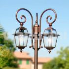 Kristel, drielicht aluminium tuinlamp gemaakt in Italië Viadurini