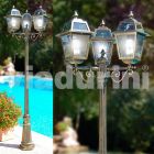 Kristel, drielicht klassieke tuinlamp gemaakt in Italië Viadurini