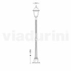 Klassieke aluminium tuinlamp gemaakt in Italië, Aquilina Viadurini