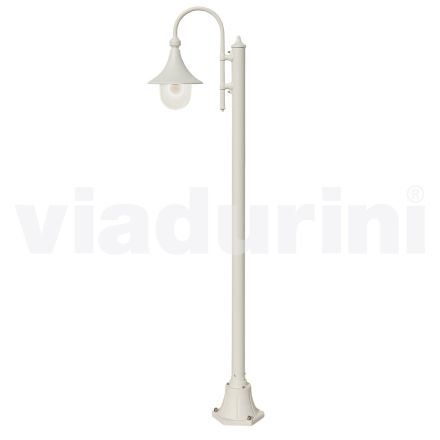 Witte aluminium tuinlamp met 1 lichts geproduceerd in Italië, Anusca Viadurini