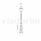Tuinlamp in gegoten aluminium gemaakt in Italië, Aquilina Viadurini