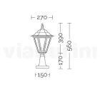 Tuinlamp in gezandstraald glas en 5 aluminium afwerkingen - Pinako Viadurini