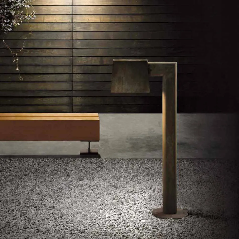 Buitenlantaarnpaal in antiek bruin metaal 2 hoogtes - Saint Tropez van Il Fanale Viadurini