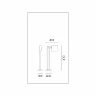 Buitenlantaarnpaal in antiek bruin metaal 2 hoogtes - Saint Tropez van Il Fanale Viadurini