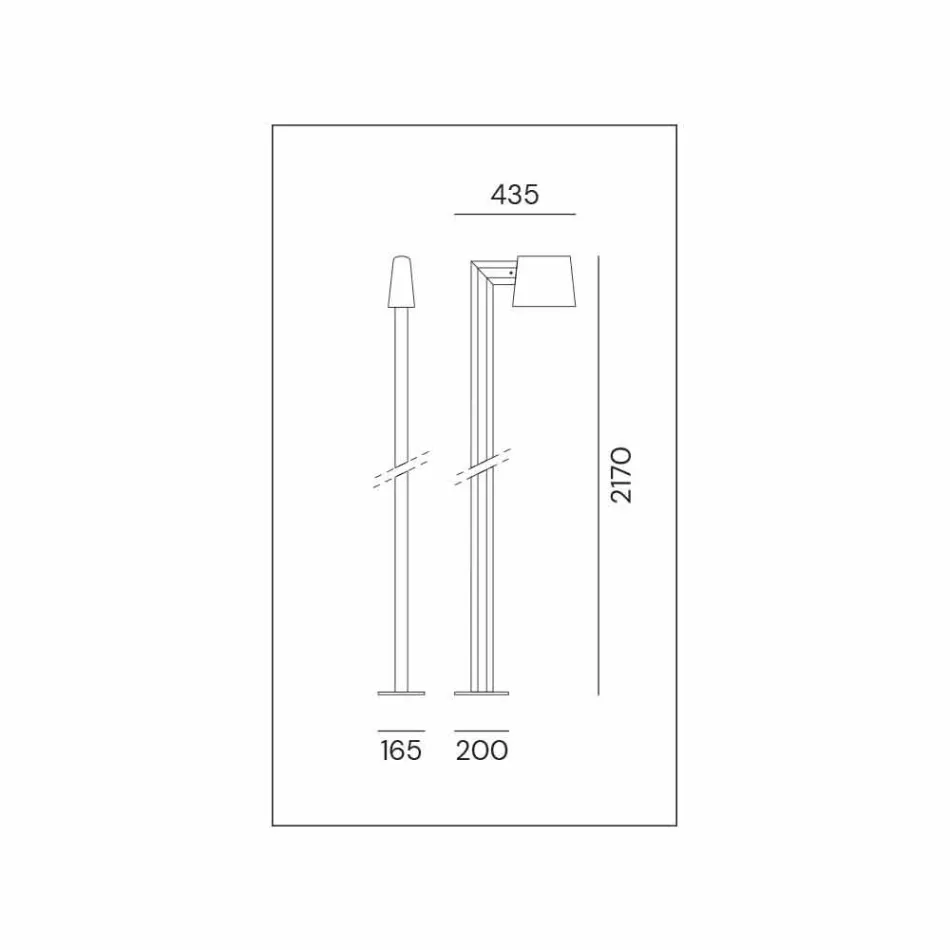 Buitenlantaarnpaal in antiek bruin metaal 2 hoogtes - Saint Tropez van Il Fanale Viadurini