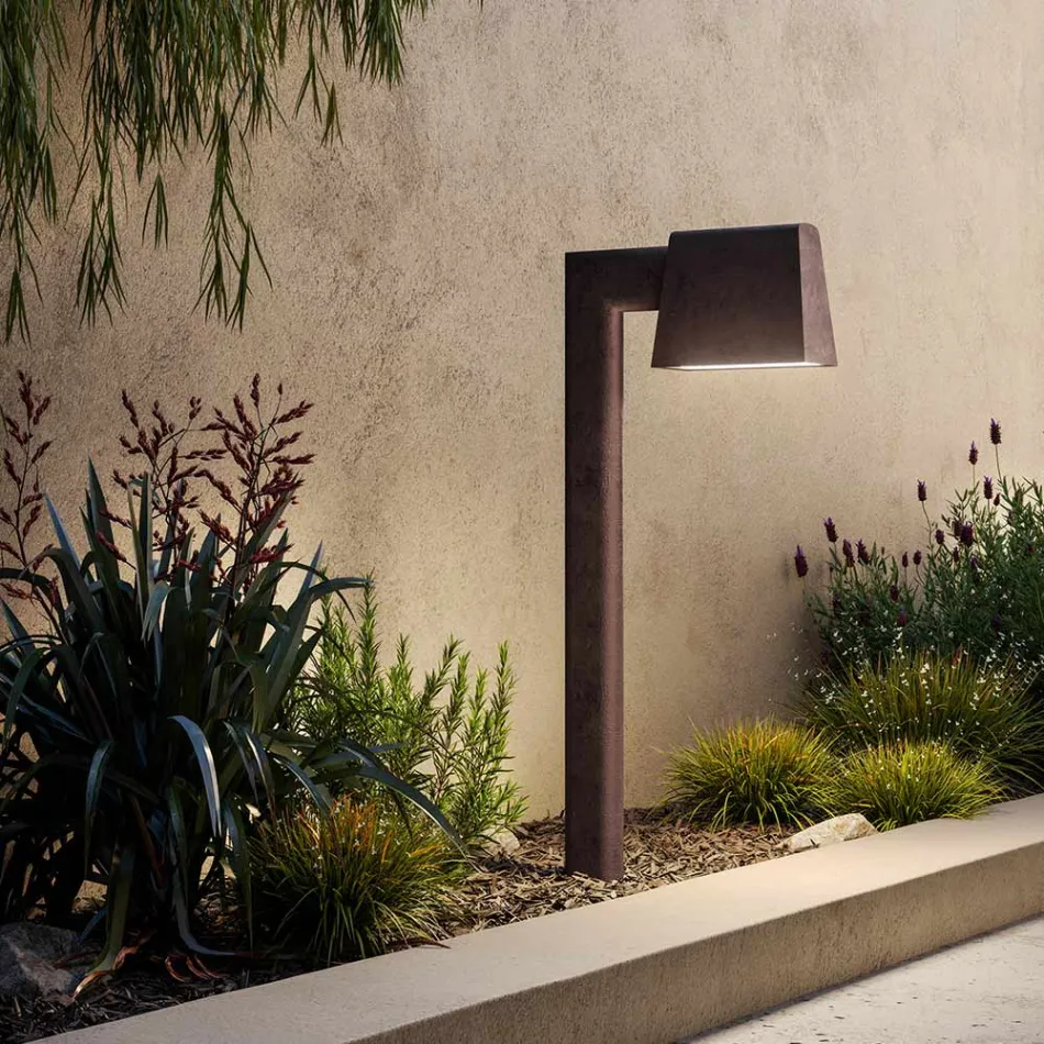 Buitenlantaarnpaal in antiek bruin metaal 2 hoogtes - Saint Tropez door Il Fanale Viadurini