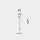 Vintage buitenlantaarnpaal in koper en messing, 2 hoogtes - Calmaggiore van Il Fanale Viadurini