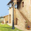 Tuinlamp met 2 lampen van aluminium en glas Made in Italy - Vivian