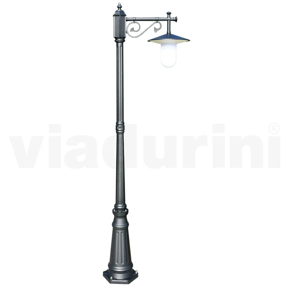 Tuinlamp in vintage stijl in grijs aluminium gemaakt in Italië - Belen Viadurini