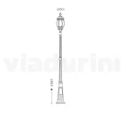 Lamp in vintage stijl van gegoten aluminium gemaakt in Italië - Leona Viadurini