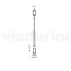 Lamp in vintage stijl van gegoten aluminium gemaakt in Italië - Leona Viadurini