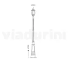 Lamp in vintage stijl van gegoten aluminium gemaakt in Italië - Leona Viadurini