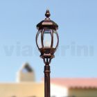 Lamp in vintage stijl van gegoten aluminium gemaakt in Italië - Leona Viadurini