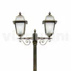 Buitenlamp met twee lampen in aluminium gemaakt in Italië, Kristel Viadurini