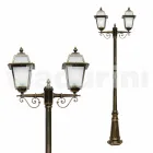 Buitenlamp met twee lampen in aluminium gemaakt in Italië, Kristel Viadurini