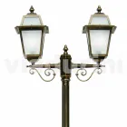 Buitenlamp met twee lampen in aluminium gemaakt in Italië, Kristel Viadurini