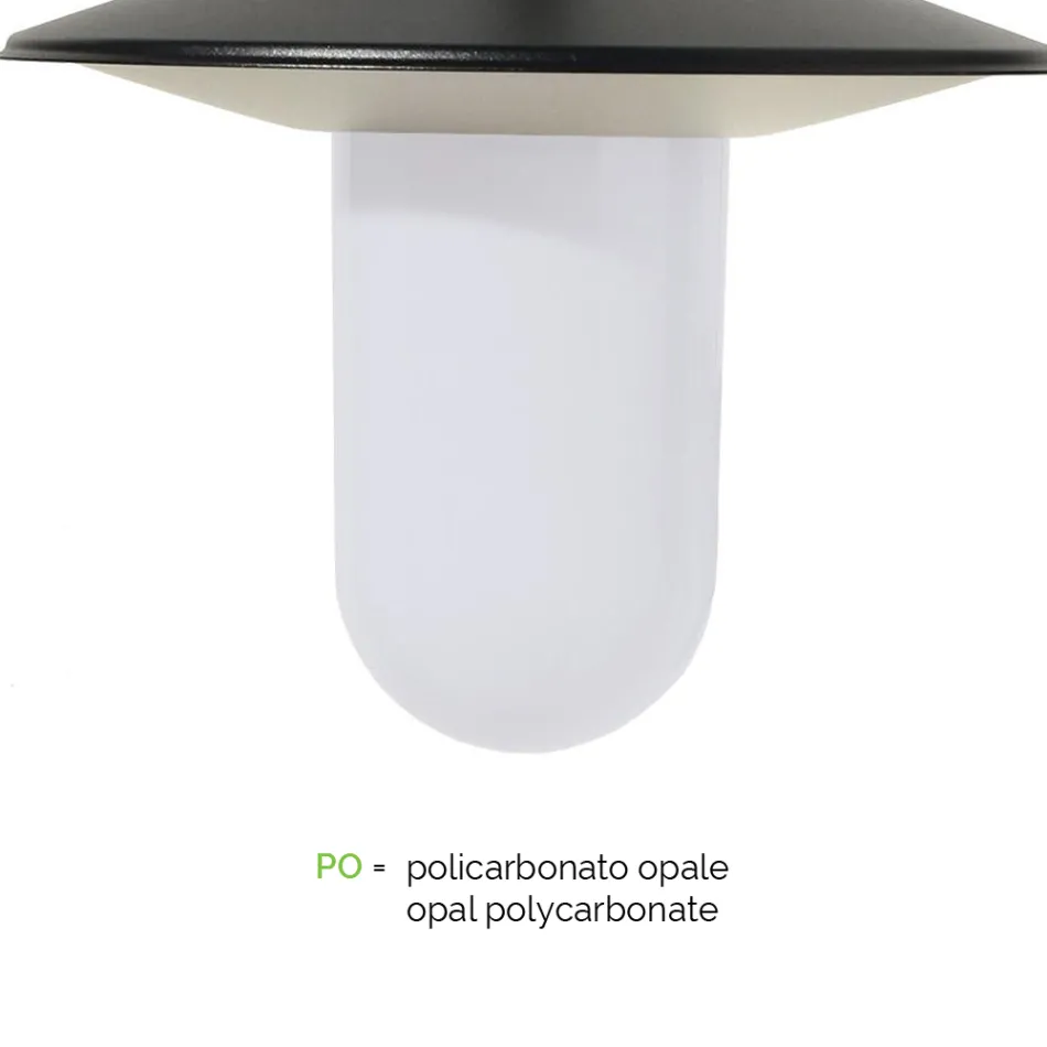 Straatlantaarn in vintage stijl met 3 lampen in grijs aluminium gemaakt in Italië - Belen Viadurini