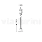 Vintage stijl straatlantaarn in wit aluminium gemaakt in Italië - Dodo Viadurini