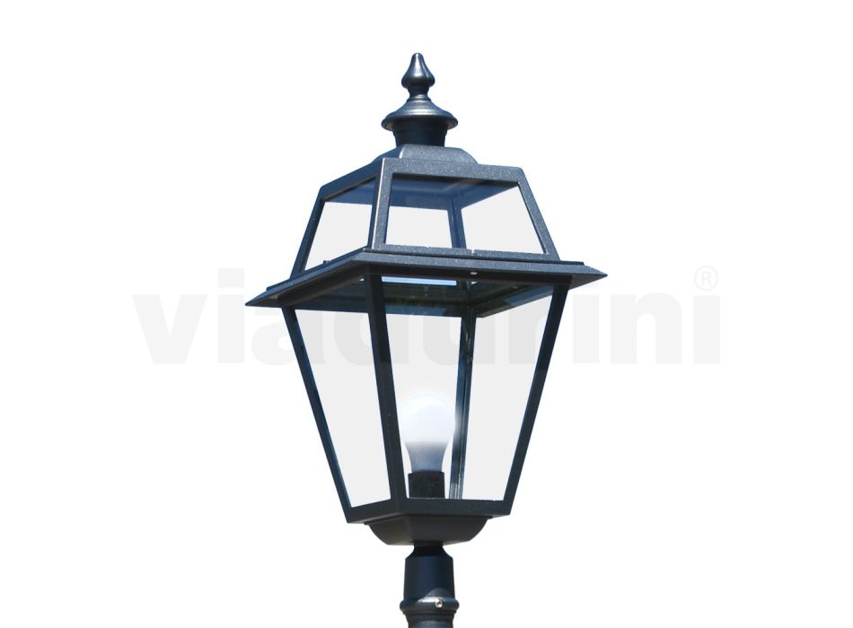 Lamp in vintage stijl van aluminium en glas gemaakt in Italië - Vivian Viadurini