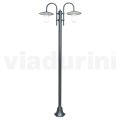 Vintage tuinlamp 2 lampen in aluminium gemaakt in Italië - Belen