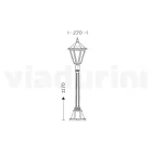 Vintage buitenlamp in wit aluminium gemaakt in Italië - Terella Viadurini