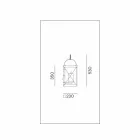 Wandlantaarn met klassieke designkaars in messing - Lantaarn van Il Fanale Viadurini