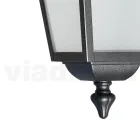 Tuinplafondlantaarn in antraciet aluminium en gezandstraald glas - Elric Viadurini