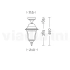 Plafondlantaarn van gegoten aluminium en glazen diffuser - Scintilla Viadurini