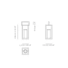 Buitenlantaarn met zwarte aluminium structuur Made in Italy - Eve Viadurini