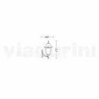 Muur tuin aluminium lantaarn gemaakt in Italië, Aquilina Viadurini