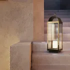 Gemalen tuinlantaarn met Il Fanale kaars Viadurini