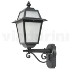 Tuinlantaarn in antraciet aluminium en gezandstraald glas - Elric Viadurini