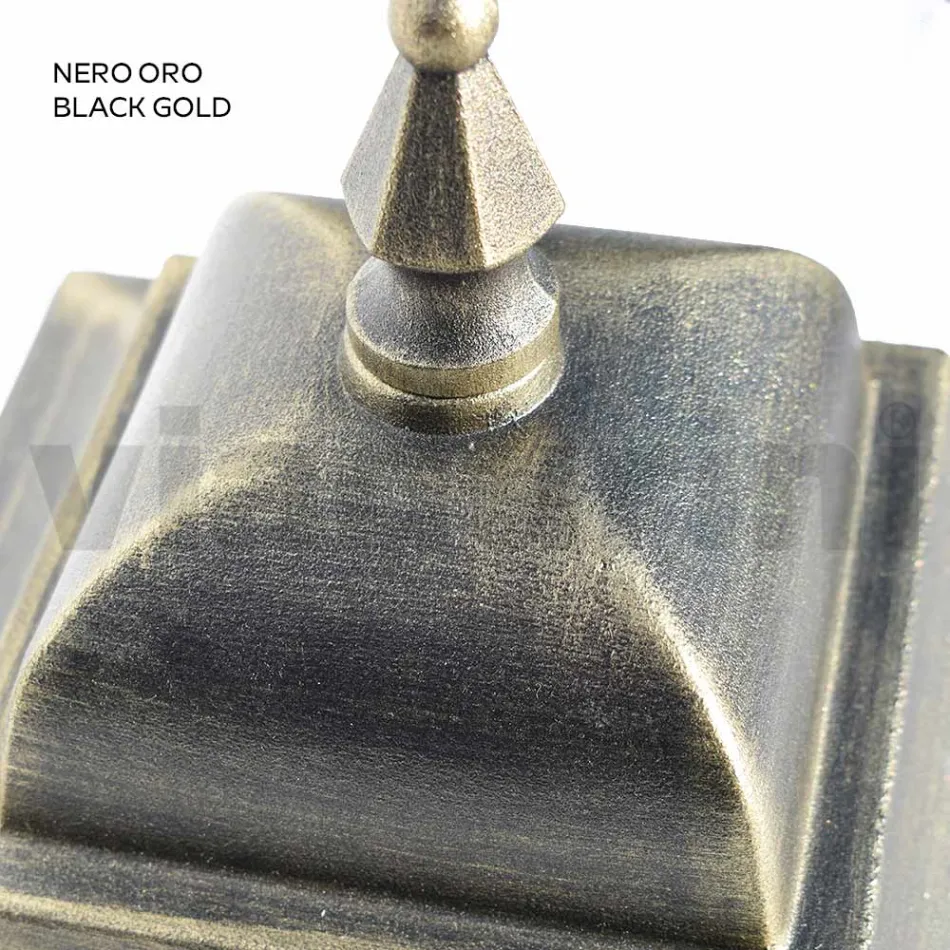 Buitenmuurlantaarn in aluminium en gezandstraald glas - Alchemist Viadurini