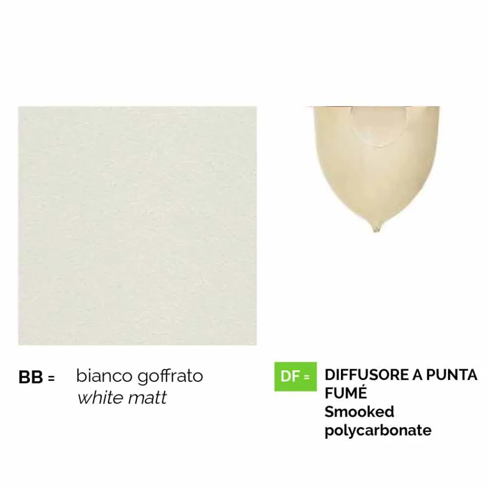 Anusca-wandlamp voor gebruik buitenshuis in wit aluminium gemaakt in Italië Viadurini