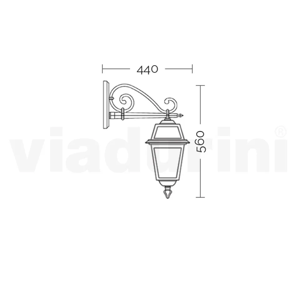 Buitenlantaarn gemaakt van antraciet aluminium en glas Made in Italy - Elric Viadurini
