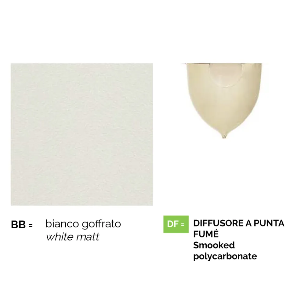 Wandtuinlantaarn in wit aluminium gemaakt in Italië, Anusca Viadurini