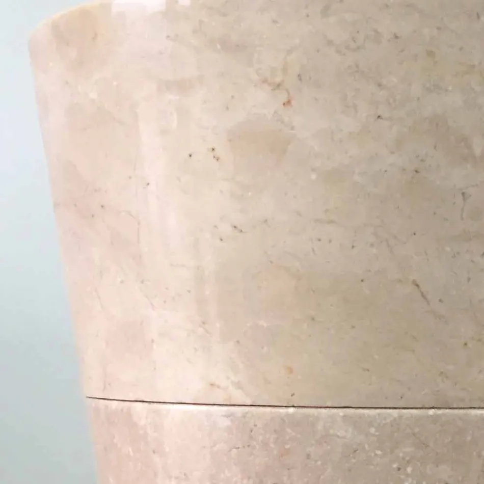 Igor handgeschilderde, hoogglans witte conische wastafel op voetstuk Viadurini