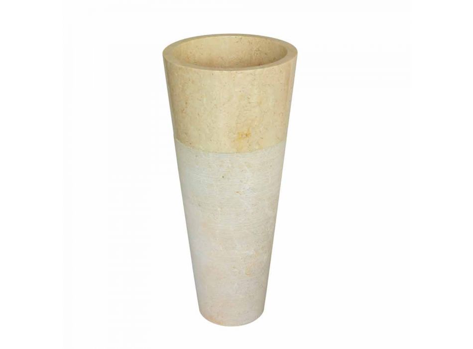 Wastafel Column Taper Stone Natural Beige Raja Viadurini