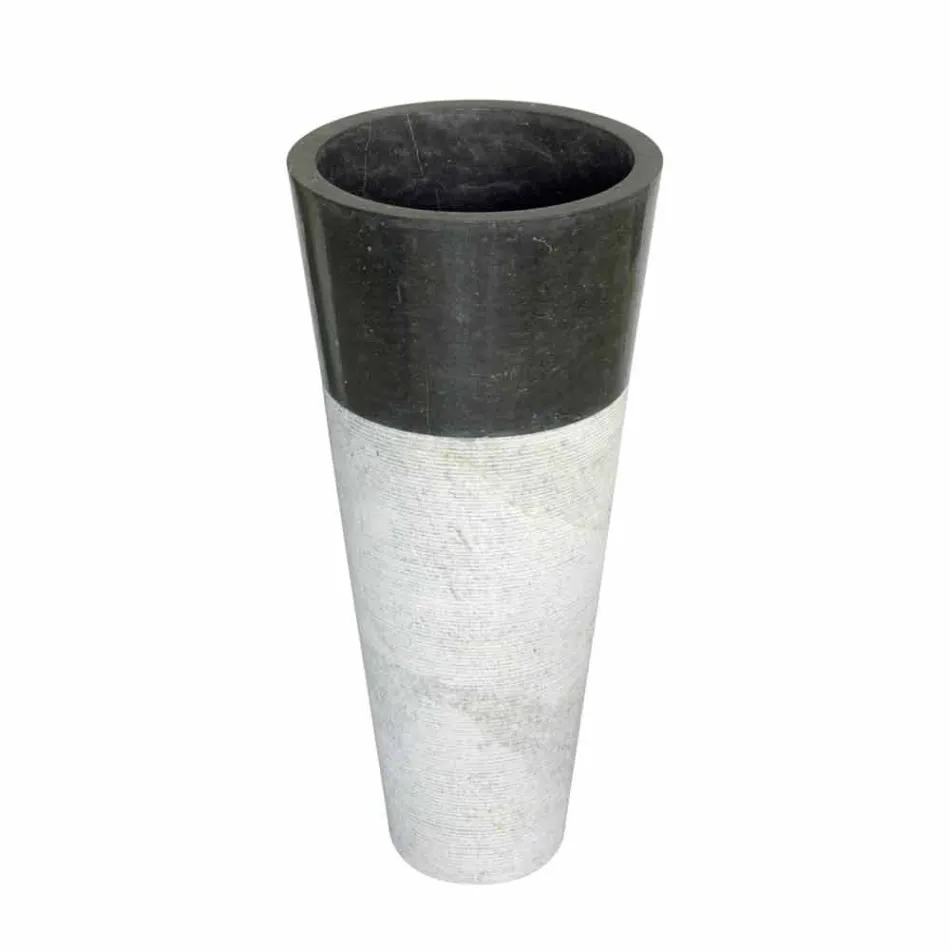 Wastafel Column Taper Stone Natural Black Raja Viadurini