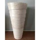 Design badkamer wastafel in wit Brent steen, uniek stuk Viadurini