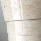 Design badkamer wastafel in wit Brent steen, uniek stuk Viadurini