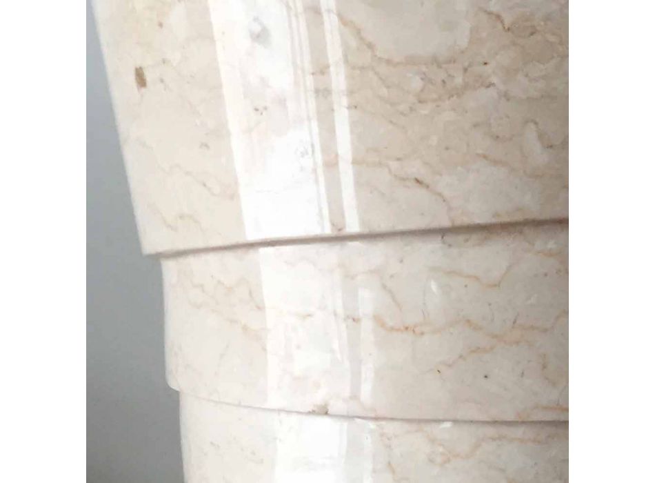 Design badkamer wastafel in wit Brent steen, uniek stuk Viadurini
