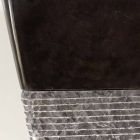 Donkergrijze voetwastafel in natuursteendesign, uniek stuk Viadurini