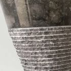 Voetwastafel in donkergrijs natuursteen Fara, uniek stuk Viadurini