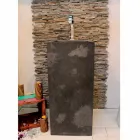 Wastafel Stone Column Natural Black Balik Viadurini